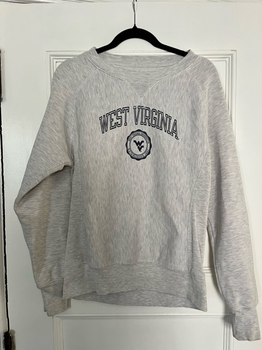 West Virginia University WVU Reverse Weave Sweatshirt Grey Women’s M